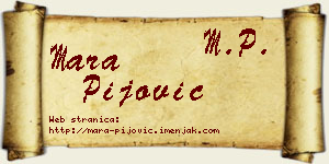 Mara Pijović vizit kartica